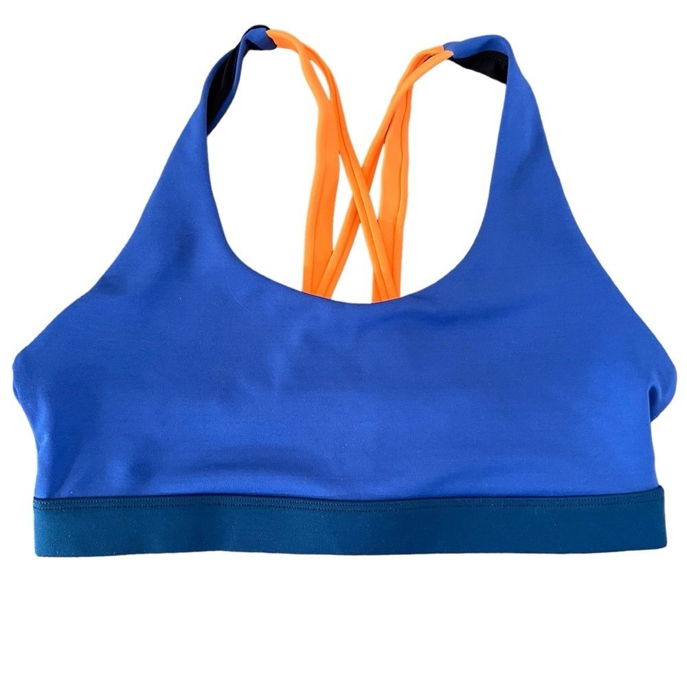 ZYIA Women’s Blue/Orange Sports Bra Sz M
